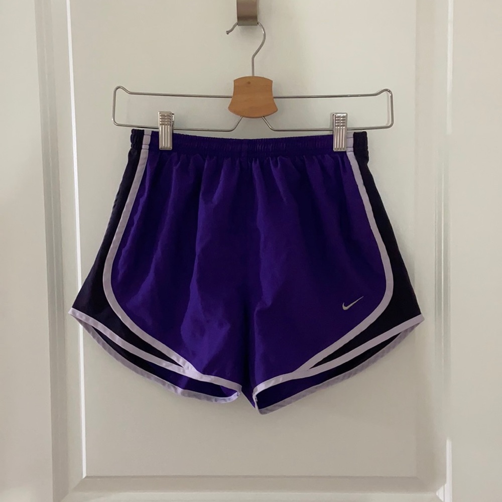 purple nike tempo running shorts